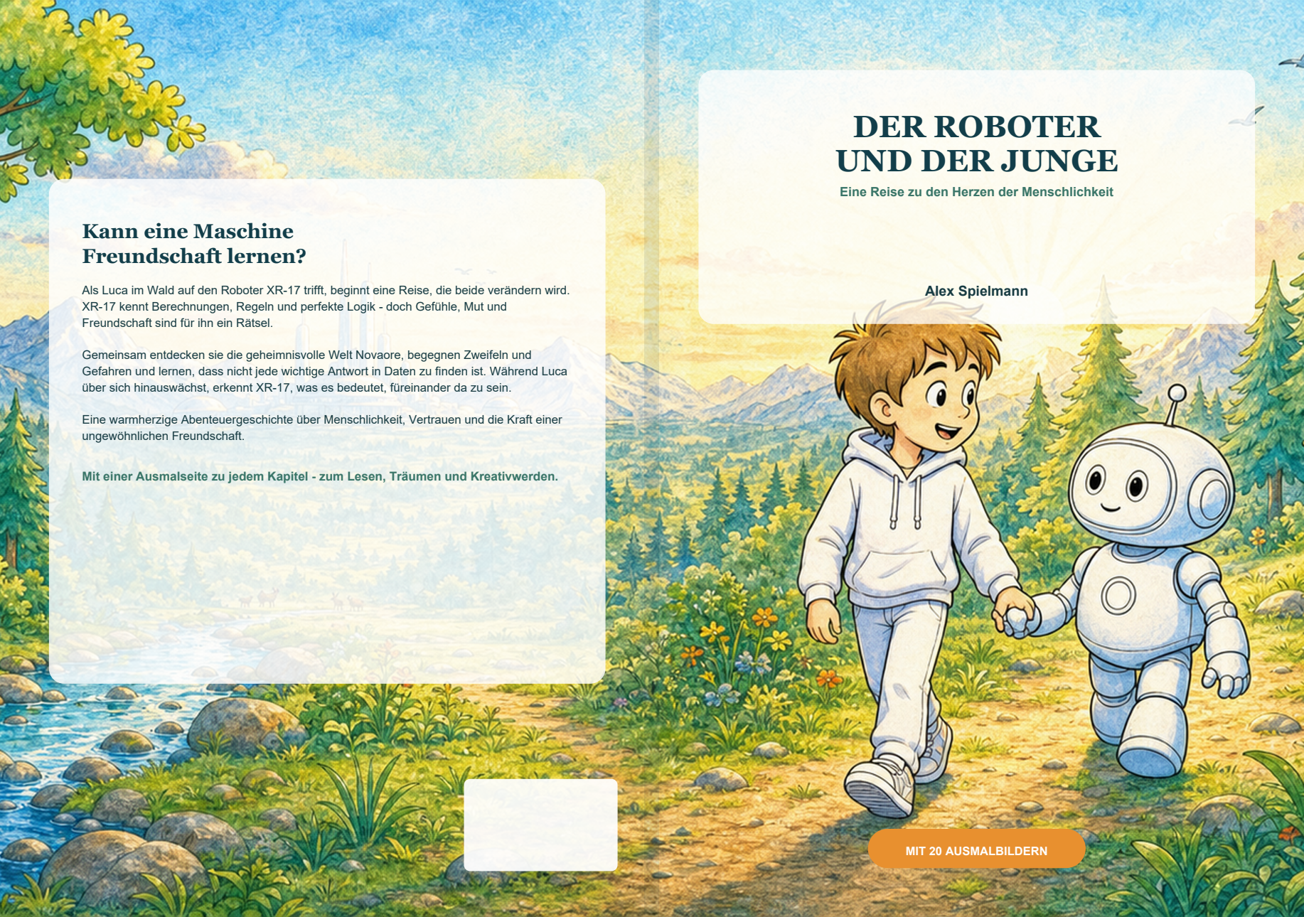 Cover des Kinderbuches Der Roboter und der Junge von Alex Spielmann