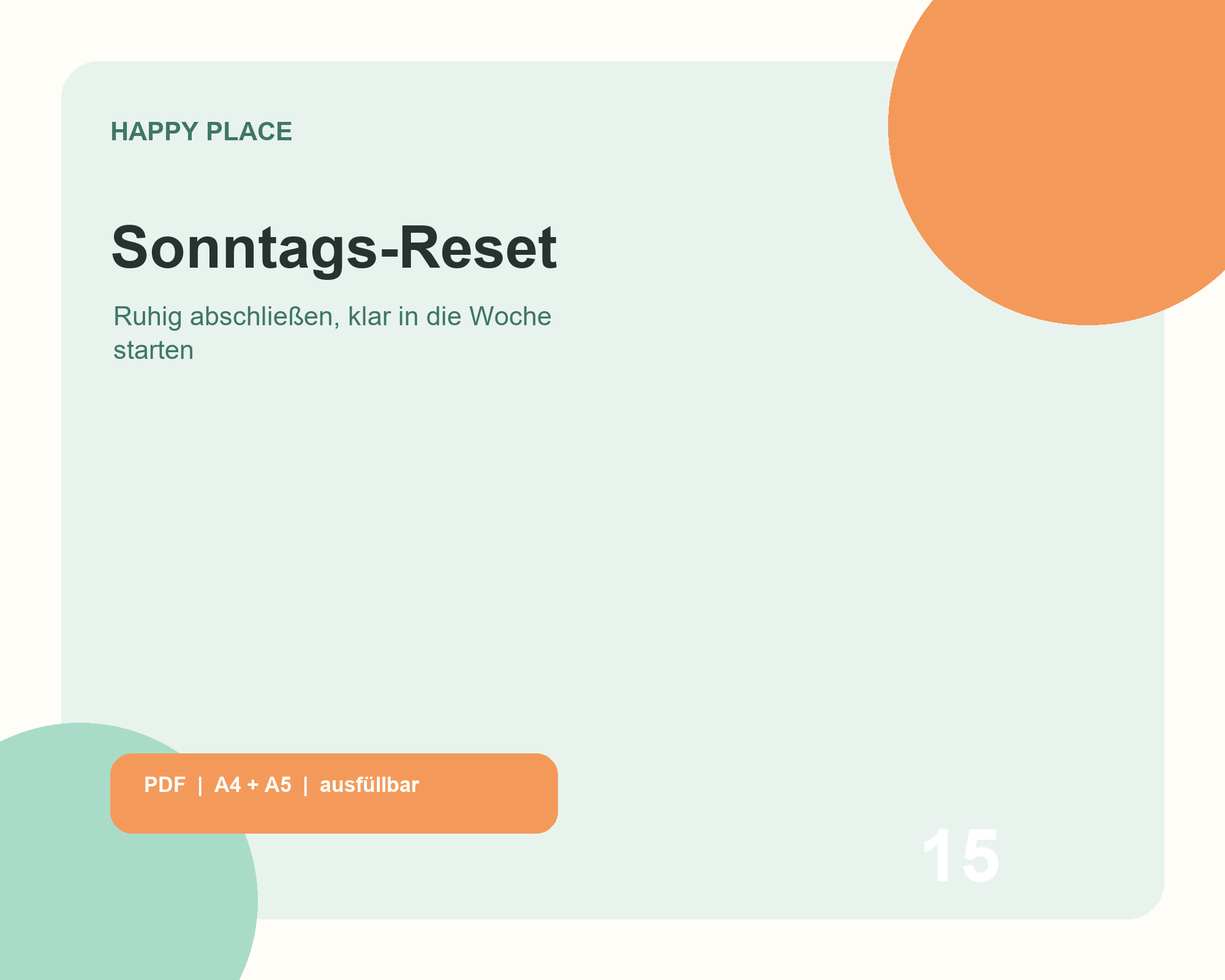 Sonntags-Reset